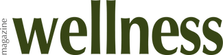 Green 'wellness' magazine logo on a white background