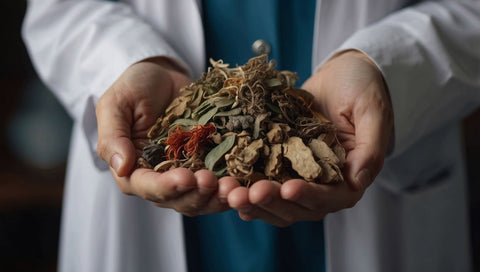 doctor holding herbs