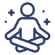 outline of a person doing yoga