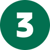 Green circle with the number 3 inside