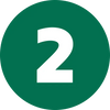 Green circle with the number 2 in white